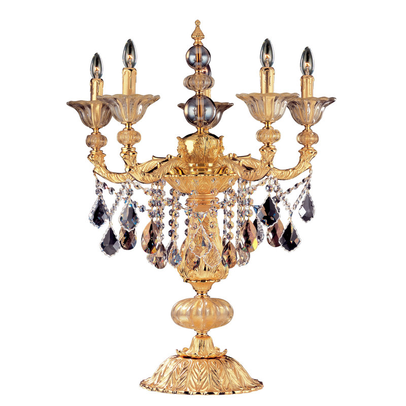 Lampe de table 5 lumières Mendelssohn Allegri, Firenze mélangé, Or deux tons / 24 ct