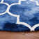 Tapis bleu marine / ivoire en laine touffeté à la main Berman