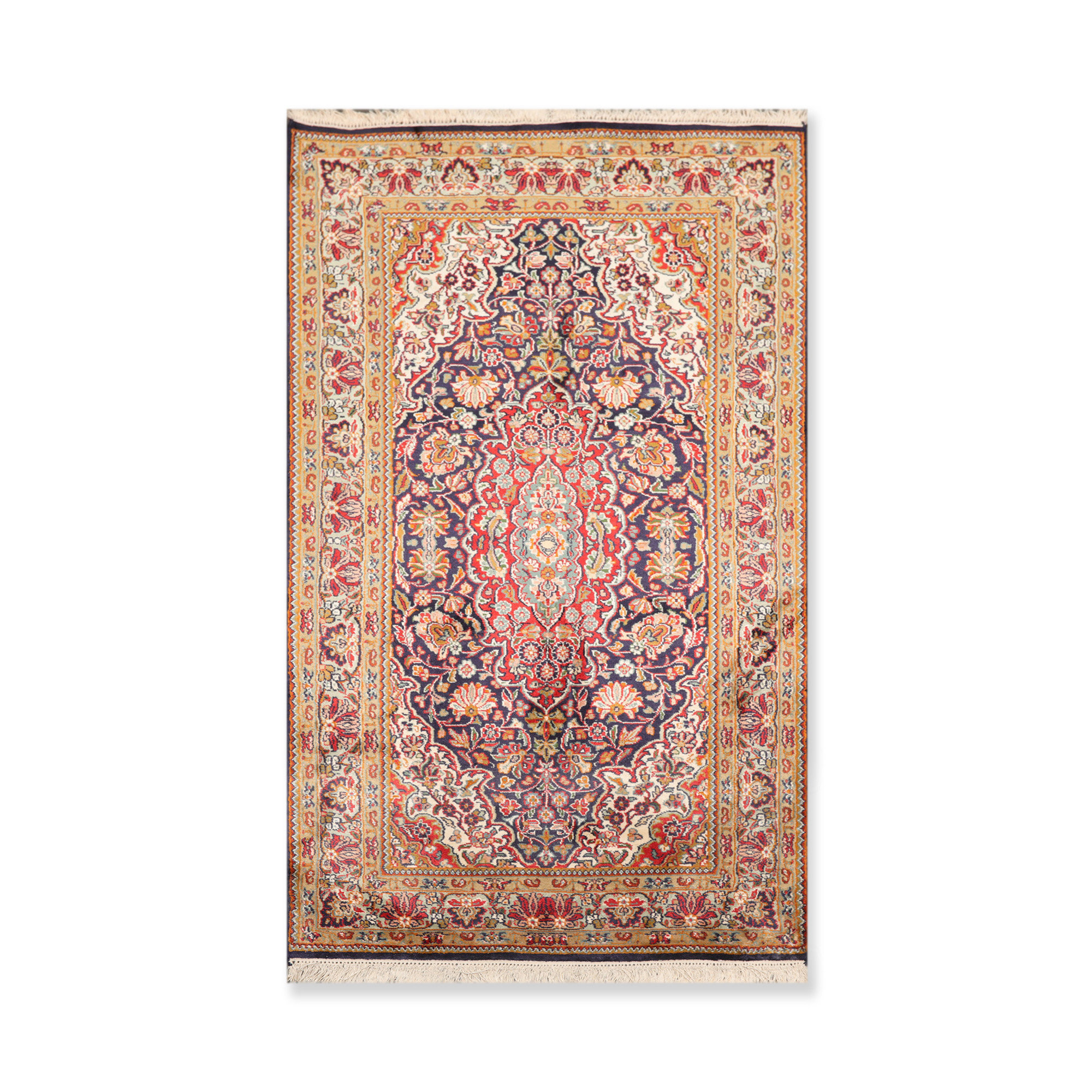 4 x 6 Silk Area Rug Rust, Kashmir Silk Rug