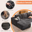 Ensemble de meubles de salon 3 pièces, ensemble de canapé moderne en mousse souple, canapé modulaire en L et fauteuil à billes sans accoudoirs, aucun assemblage requis-553776083-554120650