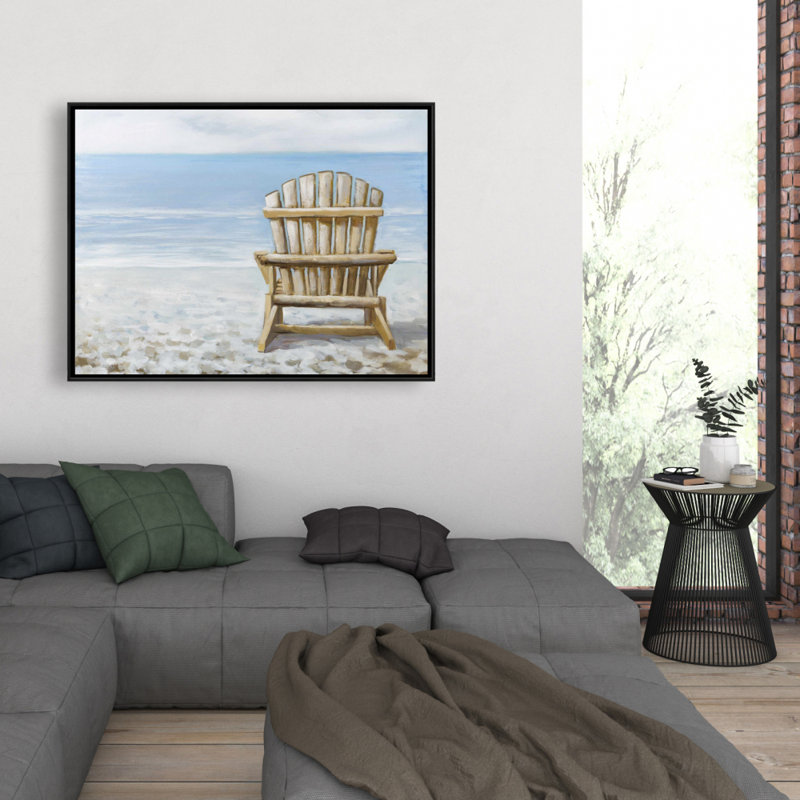 Chaise de plage en bois - toile encadrée 36 po x 48 po
