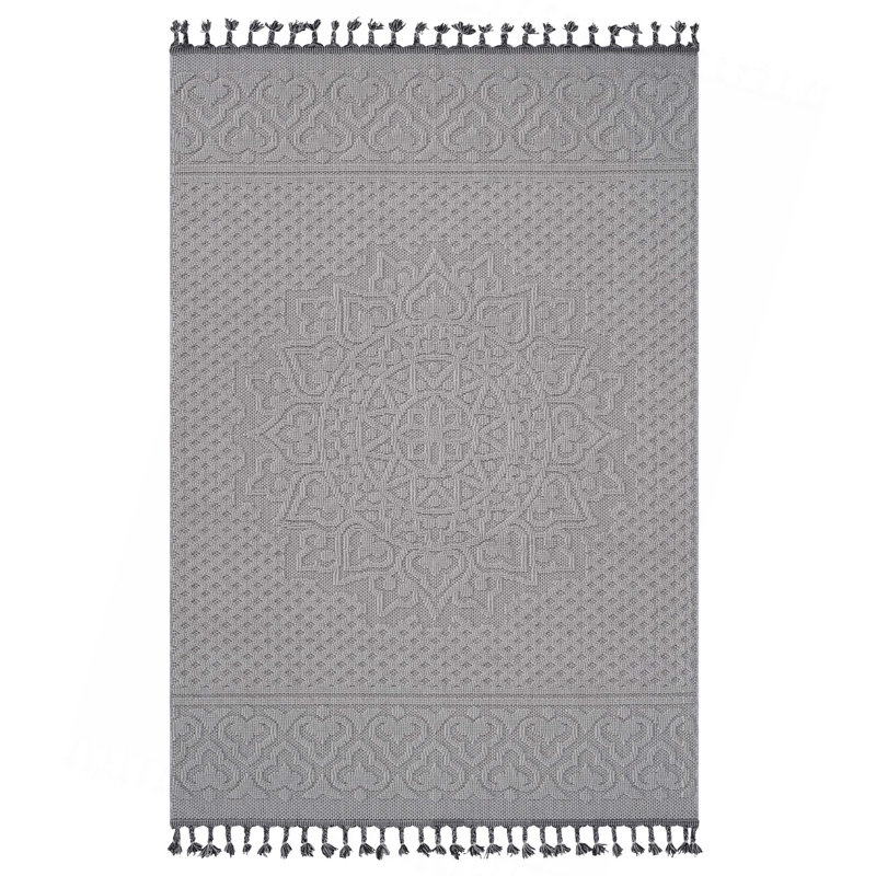 Collection Medallion Indoor/Outdoor Area Rug, Rectangle 6'7" x 7'9"