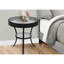 Table de chevet de chambre à coucher avec tablette inférieure ouverte: verre trempé, métal noir, table d'appoint transitionnelle pour les petits espaces: verre et rangement de style