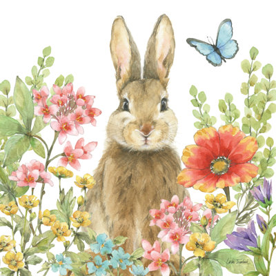 " Garden Bunnies III " Painting Print