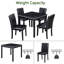 5 Piece Wooden Dining Table Set, Kitchen Table Set with Square Table and 4 Upholstered Chairs