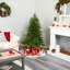 Green Lighted Artificial Christmas Tree-401068788