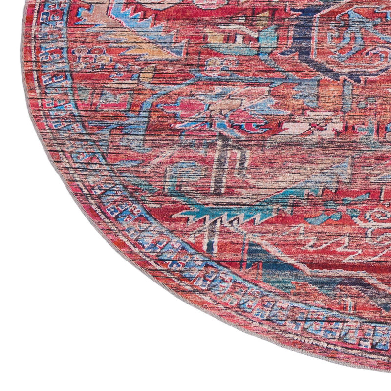 Tapis rouge / bleu Haglund, Ovale 5 pi 3 po x 8 pi