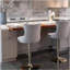 Tabourets de bar pivotants en velours doré à hauteur de siège réglable, tabourets de bar rembourrés modernes avec dossier capitonné confortable, ensemble de 2-1960331987