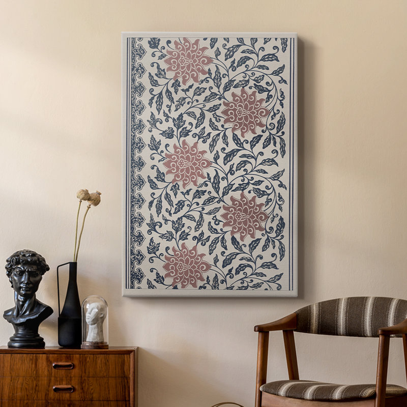 Vintage Abstract Print XCV -Custom Wrapped Gallery Cavas, H 18 po x l 12 po