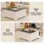 Table basse l 35,4 po avec rangement, table basse à plateau relevable pour le salon-441696979