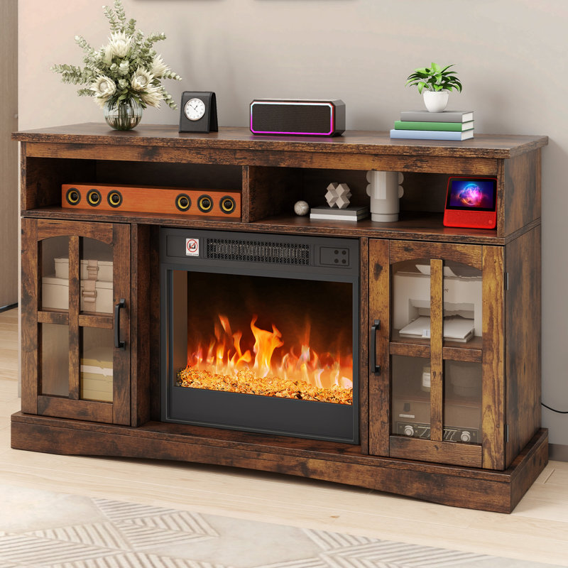 110cm W  TV stand cabinet with 6800 BTU electric fire