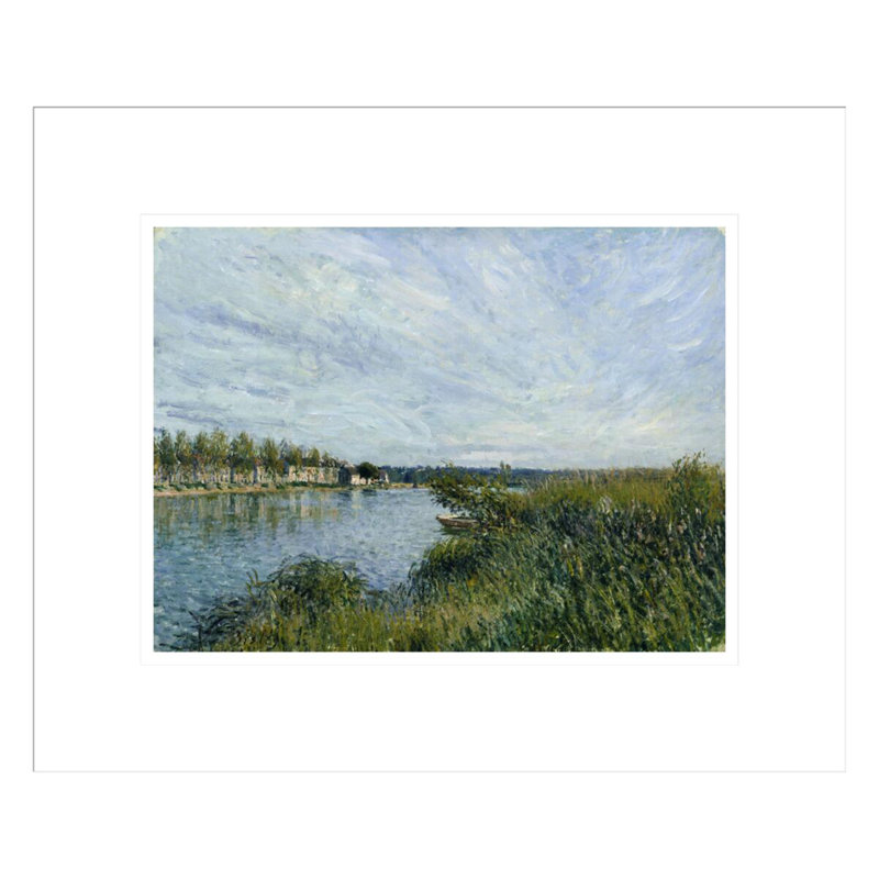 «View of Saint-Mammes» par Alfred Sisley, impression giclée sur cadre, H 13,75 po x l 16,52 po