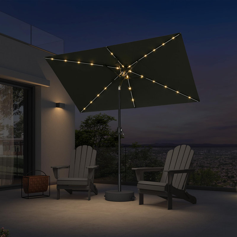 Parasol de table rectangulaire 5 'x 8', Gris