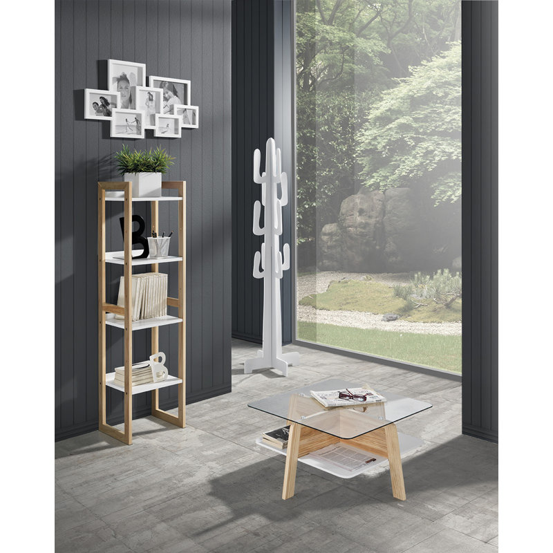 Freestanding Coat Rack, White