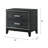 Haiden Weathered Black Finish Nightstand-755450373