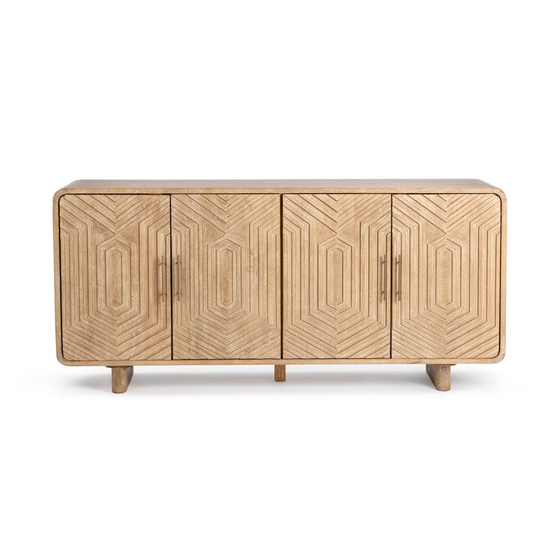 Quince 78'' Solid Wood Sideboard, Dune Clay