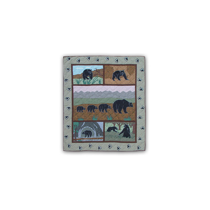 Bear Country Quilted Throw Blanket