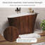 Baignoire de trempage autoportante à surface solide de 51 po avec motif en bois Casainc