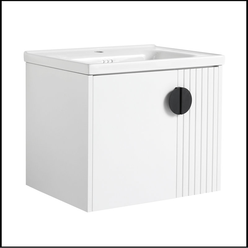 Ensemble de meuble-lavabo simple avec plateau 23,80 Rennell, Blanc