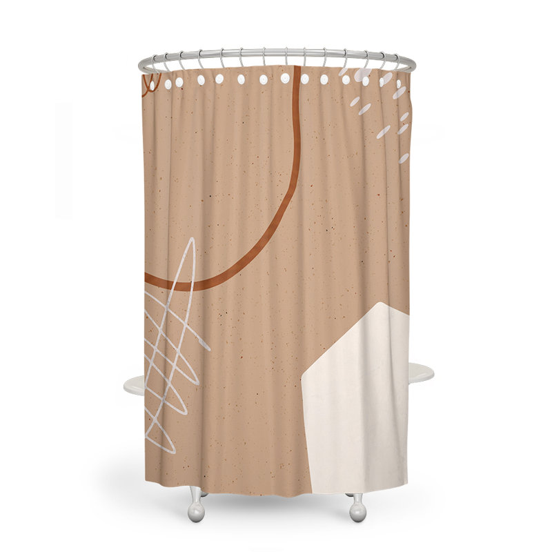 Rideau de douche abstrait Giraud, H 93 po x l 70 po