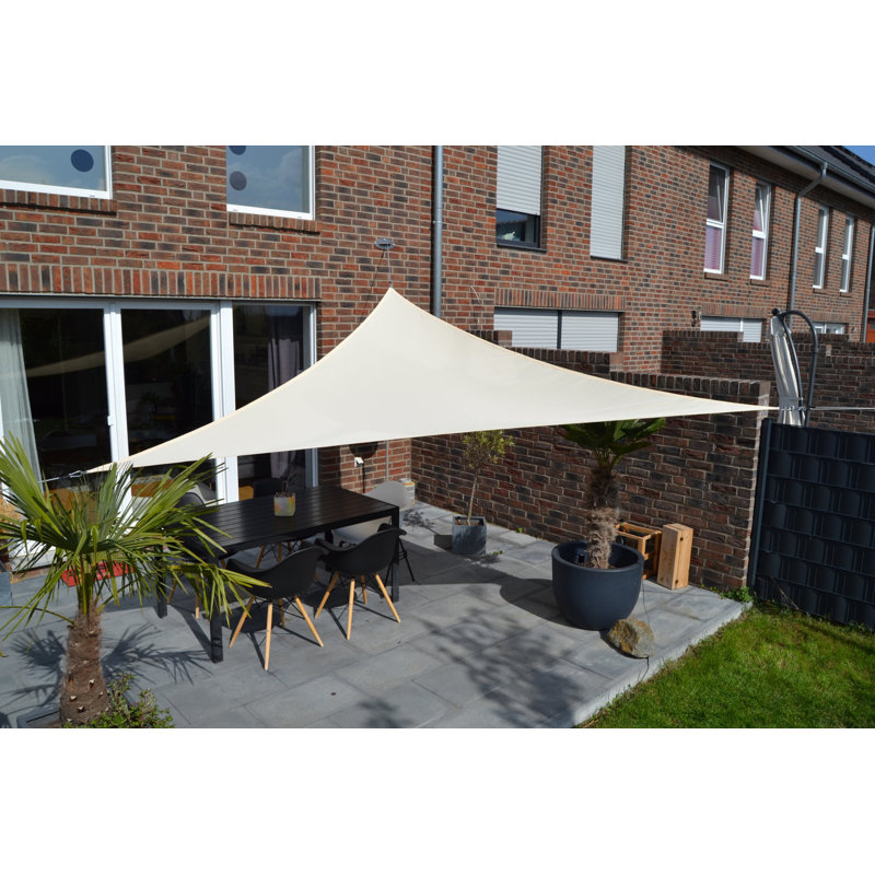 Nonatum 3.6m x 3.6m Triangle Shade Sail, Cream
