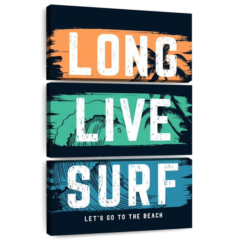 Tergel Long Live Surf, typographie, H 32 po x l 20 po