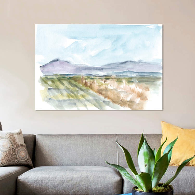 « vibrant aquarelle iv », reproduction de peinture à l’aquarelle sur toile, H 8 po x l 12 po x P 0,75 po