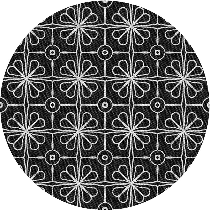 Farhana Floral Indoor Rug, Round 5'