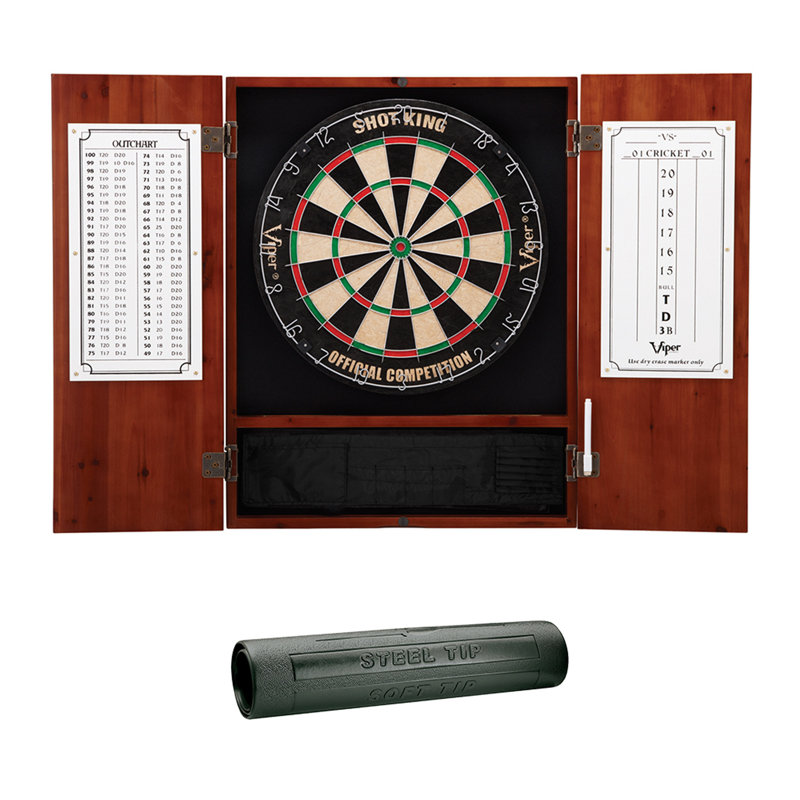 Armoire avec jeu de fléchettes et fléchettes Metropolitan Bristle, Cannelle