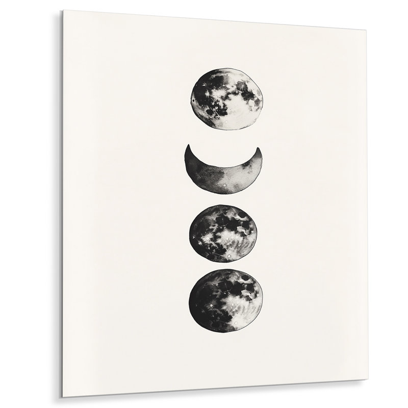 «Moon Phase Simplicity - Moon», impression murale en métal, L 16 po x H 32 po