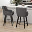Tabouret de bar 26 po pivotant sur 360 ° à hauteur de comptoir 26 pi, chaises de îlot de cuisine avec pieds en bois-1351705099-1351488999