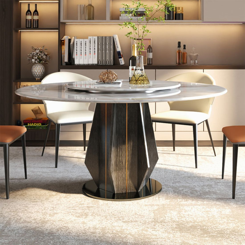 Table de salle à manger blanche, H 29,53 po x L 47,24 po x l 47,24 po