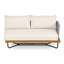 Ensemble de canapé modulaire d'extérieur en bois d'acacia tissé avec corde, beige