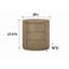 Table de chevet ovale - Caramel