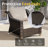 2-Piece PE Wicker Outdoor Lounge Armchair with 4" Thick Beige Cushions-563183858