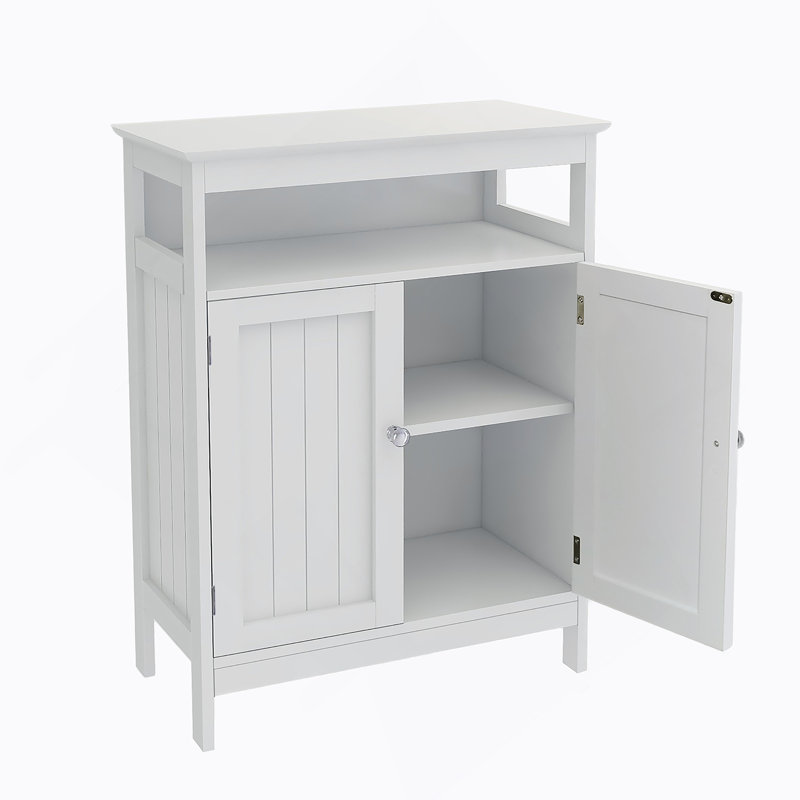 Bathroom Standing Storage With Double Shutter Doors Cabinet