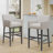 Upholstered Bar stool with armrest and footrest-924679967-930365615