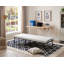 Lit pliant Franco - Conception peu encombrante avec structure en métal robuste, matelas en mousse haute densité et roulettes verrouillables