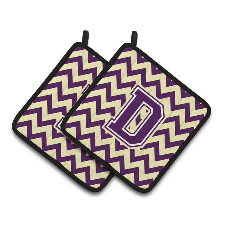 Poignée à chevrons, D, Mauve / doré clair