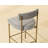 Seneca Counter Stool - Antique Brass - Polo Club Stone