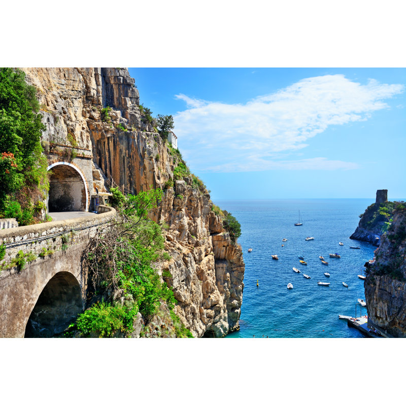 Road Of Amalfi Coast by Alxpin - Wrapped Canvas Print, 51cm H x 76cm W x 3.8cm D