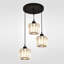 Luminaire suspendu cylindrique en grappe avec décorations en cristal 3 lumières Widefield