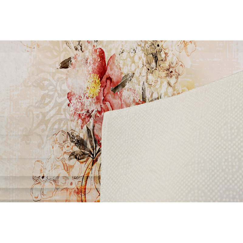 Premium Hall Carpet, 3.3 x 6.6 Feet, 100% Polyester, 0.3 in Pile Height | Antibacterial, Non-Slip Underside, Machine Washable | Elegant 3D Digital Print Design, Perfect for Entryways & Living Rooms