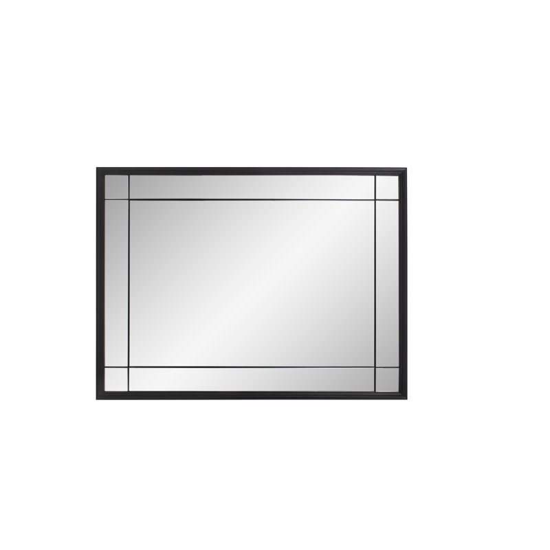 Rectangle Mirror, Matte Black, 40" H x 30" W