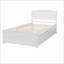 Lit plateforme simple en pin avec 2 tiroirs - aucun sommier nécessaire, blanc