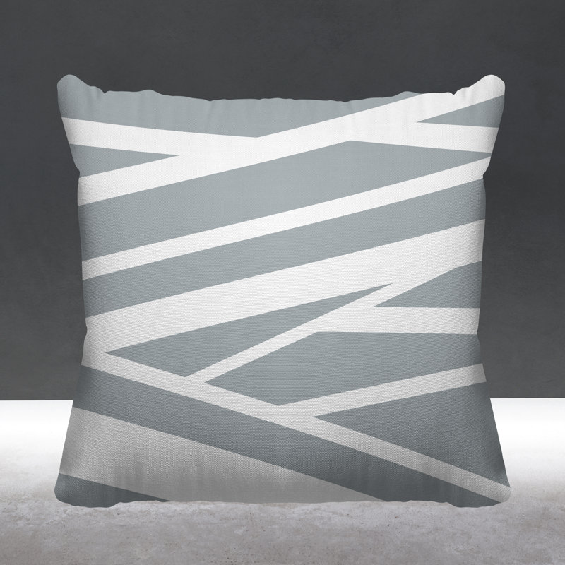 Coussin décoratif intérieur / extérieur Winslow, gris, Square 20"H x 20"W