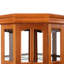 Armoire d'angle avec 5 tablettes et 5 lumières en chêne-1126020035