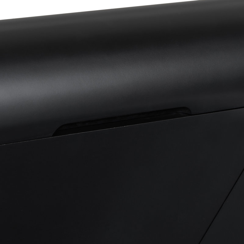 47.6" Modern Painted Entryway Table With 2 Curved Drawers, Black