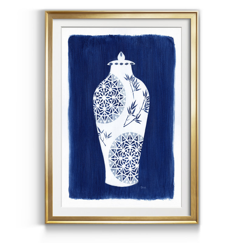 Sapphire Urn II - reproduction de photo sur papier encadrée, Doré, H 26,5 po x l 36,5 po x P 1,5 po