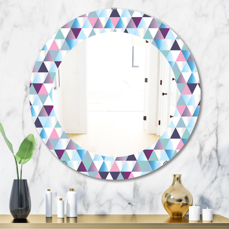 Miroir mural Triamular Colourfields 13 Glam, H 31,5 po x l po